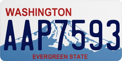 WA license plate AAP7593