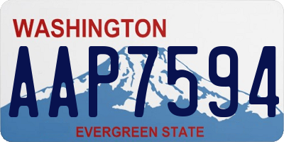 WA license plate AAP7594