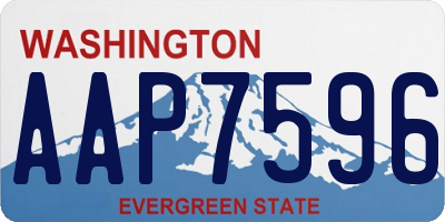 WA license plate AAP7596