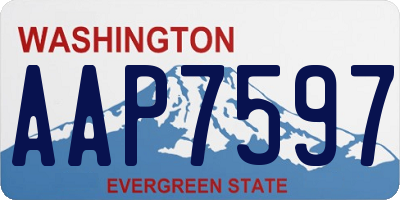 WA license plate AAP7597