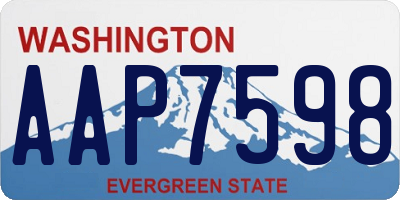 WA license plate AAP7598
