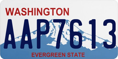 WA license plate AAP7613