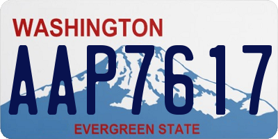 WA license plate AAP7617