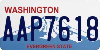 WA license plate AAP7618