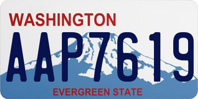 WA license plate AAP7619