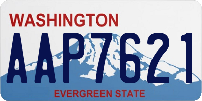 WA license plate AAP7621