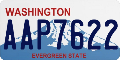 WA license plate AAP7622