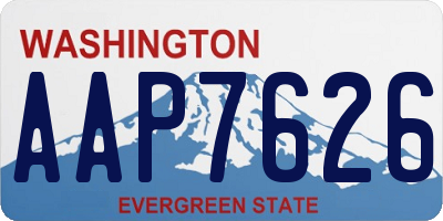 WA license plate AAP7626