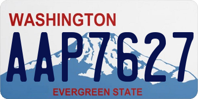 WA license plate AAP7627
