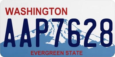 WA license plate AAP7628