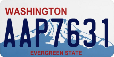 WA license plate AAP7631