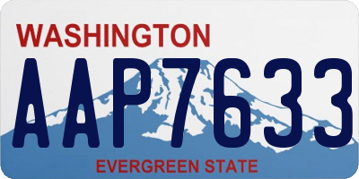 WA license plate AAP7633
