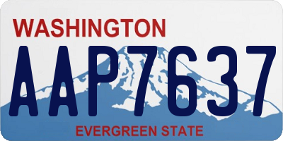 WA license plate AAP7637