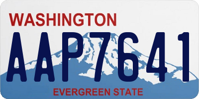 WA license plate AAP7641