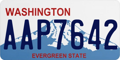 WA license plate AAP7642
