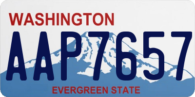 WA license plate AAP7657