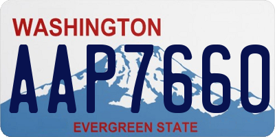 WA license plate AAP7660