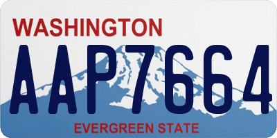 WA license plate AAP7664