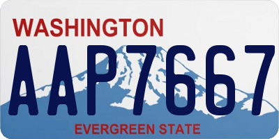 WA license plate AAP7667