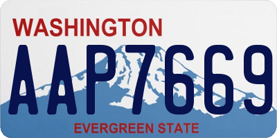 WA license plate AAP7669