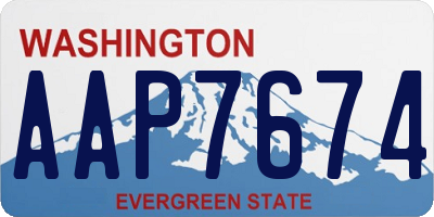 WA license plate AAP7674