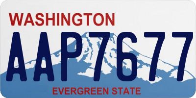 WA license plate AAP7677