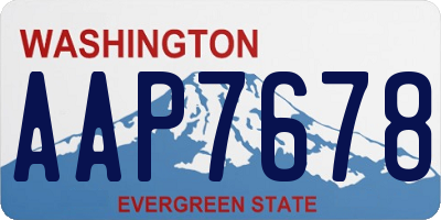 WA license plate AAP7678