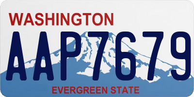 WA license plate AAP7679