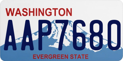 WA license plate AAP7680