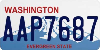 WA license plate AAP7687