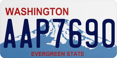 WA license plate AAP7690