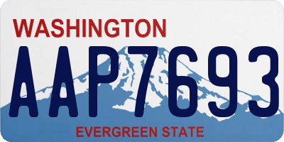WA license plate AAP7693