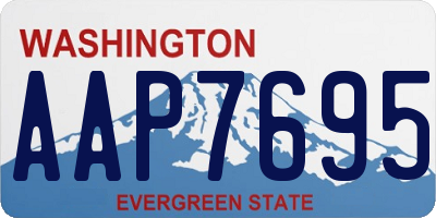 WA license plate AAP7695