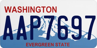 WA license plate AAP7697