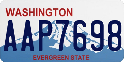 WA license plate AAP7698
