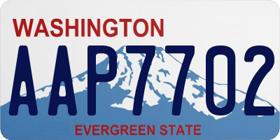 WA license plate AAP7702