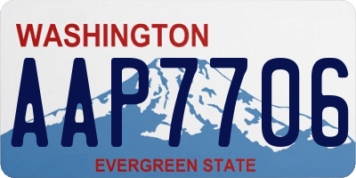 WA license plate AAP7706