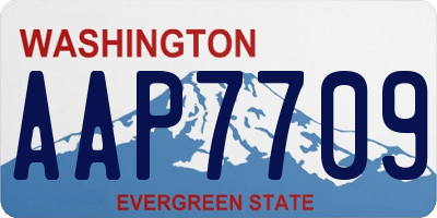 WA license plate AAP7709