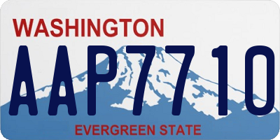 WA license plate AAP7710