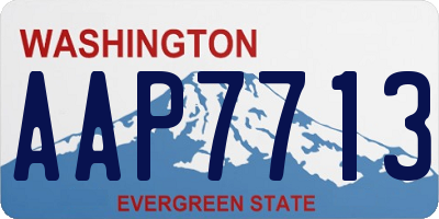 WA license plate AAP7713
