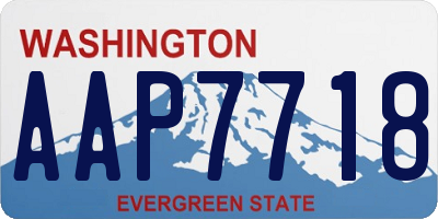 WA license plate AAP7718