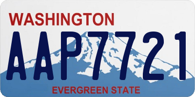 WA license plate AAP7721