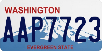 WA license plate AAP7723