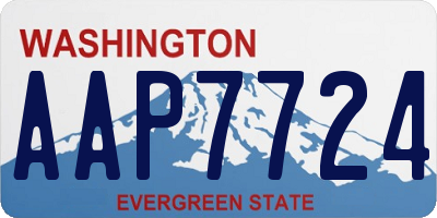 WA license plate AAP7724