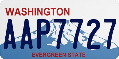 WA license plate AAP7727