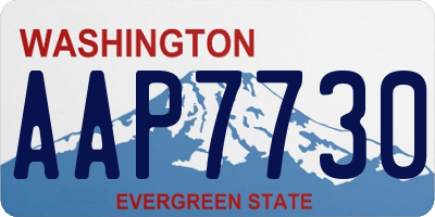 WA license plate AAP7730