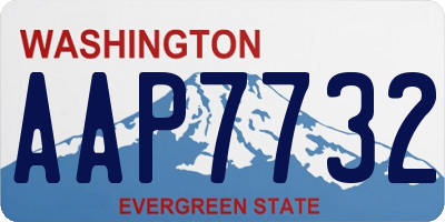 WA license plate AAP7732