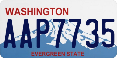 WA license plate AAP7735