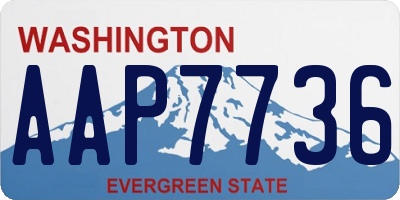 WA license plate AAP7736
