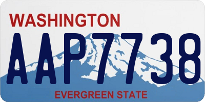 WA license plate AAP7738